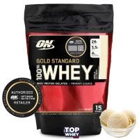 ราคา Optimum Nutrition Gold Standard 100 Whey Protein 1lb Vanilla Ice Cream เวย์โปรตีนไอโซเลต มีส่วนผสมของ แอล กลูตามีน และบีซีเอเอ เวย์โปรตีนคุณภาพสูงเสริมสร้างกล้ามเนื้อ ฟื้นฟู ซ่อมแซมกล้ามเนื้อ (3969204
