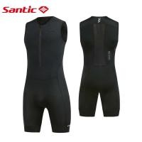 ราคา ชุดไตรกีฬา Santic สำหรับผู้ชาย ชุดแข่งไตรกีฬา ขี่จักรยาน ว่ายน้ำ วิ่ง พร้อมแผ่นรอง กันกระแทก แขนกุด แห้งเร็ว ระบายอากาศได้ดี มีแถบสะท้อนแสง และกระเป๋า KM25C03028 (23749418736)
