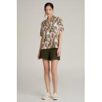 ราคา Mc jeans เสื้อเชิ้ตผู้หญิง เสื้อฮาวายแขนสั้น สีชมพู พิมพ์ลาย MWSZ274 (24014454782)