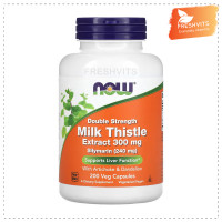 ราคา พร้อมส่ง NOW Foods Milk Thistle Extract Double Strength 300 mg 200 Veg Capsules (19660527880)
