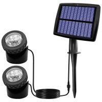ราคา Solar Pond Spotlights LED Solar Underwater Lights with Dual Waterproof Submarine Landscape Spotlight Lighting (23071603694)
