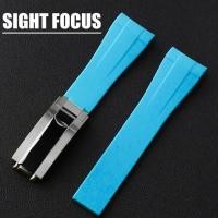 ราคา สายนาฬิกาข้อมือสีฟ้า 20มม เหมาะสำหรับเรือยอชท์ Rolex Submariner Master II Daytona Milgauss GMT 2 Explorer2สายสายนาฬิกา (21621249173)