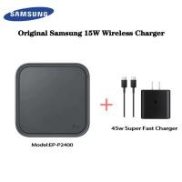 ราคา อุปกรณ์ชาร์จไร้สาย Samsung ดั้งเดิม15W Qi ชาร์จเร็วแบบอัจฉริยะ EP P2400สำหรับ Galaxy S22 S20 S10 S9 S8 S7 Z พับ4 Z พลิก3 4 Note 8 Note 9 Note 10 Note 20แท่นชาร์จเร็วเป็นพิเศษ (23320059482)