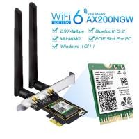 ราคา ไวไฟ6 3000Mbps บลูทูธ5 2ตัวรับสัญญาณ WiFi Intel การ์ด Wifi AX200แบนด์คู่2 4G 5Ghz 802 11ax ac สำหรับเดสก์ท็อปพีซี (20131022720)