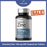 ราคา 30 Sale EXP 11 2025 คีเลต ซิงค์ Chelated Zinc 100 mg 250 Vegetarian Tablets Horbaach (24444143463)