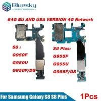 ราคา 64GB Logic Board สำหรับ Samsung Galaxy S8 Plus G955F G955FD G955U S8 G950F G950FD G950U เมนบอร์ดชิปเต็มรูปแบบแผ่นรุ่น Eu MB (8897497645)