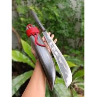 ราคา มีดปลายหว้าย มีดลาบ มีดสปาต้า มาเชเต้ machete มีดใช้งาน มีดเดินป่า มีดแคมป์ ใบ 12 8 ตีร้อนชุบแข็ง ผิวไฟ ด้ามไผ่ ฝักไม้สักรมดำ (16856381569)