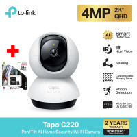 ราคา กล้องวงจรปิด ภายใน TP LINK รุ่น Tapo C200 C210 C220 C225 Pan Tilt Wi Fi Camera Upto 2K QHD สินค้าประกัน (20087941534)