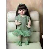 ราคา BZDOLL 55 ซม 22 นิ้วตุ๊กตาเด็กทารก Reborn เหมือนจริงซิลิโคนผมยาวสีน้ําตาลสมจริงเจ้าหญิงเด็กวัยหัดเดิน Bebe ของขวัญวันเกิด (22915156921)