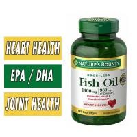 ราคา Nature s Bounty Fish Oil 1400 mg 130 Coated Softgels ฟิชออย ขนาด 130 เม็ด Exp 02 2027 (10300134248)