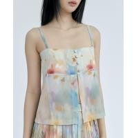 ราคา Aunchadabrand Helena cami top เสื้อสายเดี่ยวชีฟองบางเนื้อทราย สินค้าพร้อมส่ง (24442879059)