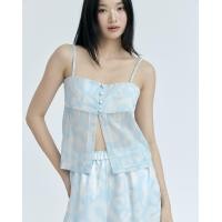 ราคา Aunchadabrand Helena cami top เสื้อสายเดี่ยวชีฟองบางเนื้อทราย สินค้าพร้อมส่ง (24442879060)