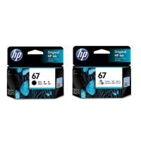 ราคา ของแท้ หมึกพิมพ์แท้ HP 67 Series Black สีดำ Tri color สามสี แพ็คเดี่ยว แพ็คคู่ สำหรับ Deskejt 1210 2330 2720 series 4120series 6065 6420 (22352352868)