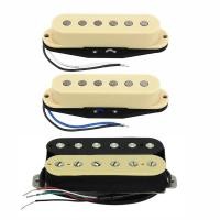 ราคา FLEOR ชุด Vintage Alnico 5 HSS Pickups Single Coil Humbucker Pickup SSH Guitar Partsครีมม้าลายสี (23718640924)