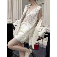 ราคา เสื้อกั๊กแขนกุดคอวีลูกไม้โปร่งหลวมๆ สำหรับผู้หญิงไซส์ใหญ่ ทรงหลวม แขนกุด คอวี ลูกไม้ แขนกุด แขนกุด แขนกุด (24529549582)