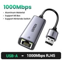 ราคา UGREEN USB 3 0 RJ45 Ethernet Adapter 1000 Mbps Network Card LAN Aluminum for Nintendo Switch MacBook Mac Surface Pro Notebook Model 50922 (595270975)
