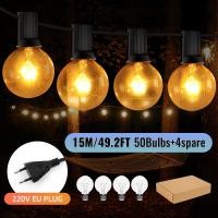 ราคา โคมไฟแขวนโซล่าเซลล์ ปลั๊กพร้อมรีโมท หลอดไฟ G40LED สายไฟยาว ไฟตกแต่งสวนแบบโซล่าเซลล์ (21604613650)