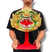 ราคา เศียรครูพระยาหนุมาน หนุมานทรงฤทธิ์ สีทอง ขนาดครอบหัวได้ มีขาตั้งเศียรแถมให้ ผ่านพิธีปลุกเสกครอบครูแล้ว (19903446794)