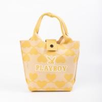 ราคา Playboy รุ่น Cordy กระเป๋าผ้าผู้หญิง รหัส ST BS244PB125 ดีไซน์ กระเป๋าผ้าไหมพรมทรงชะลอมทอลายหัวใจ มี 2 สี (23510116659)