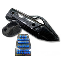 ราคา ครอบท่อ ฝาครอบป้องกันน้ำร้อนลวกสำหรับท่อไอเสีย ครอบท่อ ปลายท่อ ครอบหม้อน้ำ CLICK 160 PCX 160 2021 2023 ลายคาบอน 5D เคฟล่า งานเกรดคุณภาพ ทนความร้อนสูง (24177975195)