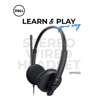 ราคา Dell Pro Stereo Headset หูฟังมีสาย หูฟัง USB ของแท้ WH1022 Teams Certified Wired USB Connection Noise Cancelling Microphone Volume Controller Black (19279430406)