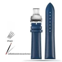 ราคา สายนาฬิกาหนังสีน้ำเงินสำหรับผู้ชาย เข้ากันได้กับซีรีส์ Casio EDIFICE EFR303 552D EFB509 600 ECB900 สายนาฬิกาแบบมีหัวเข็มขัด (21923434000)