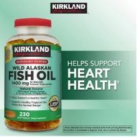 ราคา Kirkland Signature Wild Alaskan Fish Oil 1400 mg 230 เม็ด (23928819627)