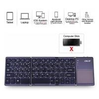 ราคา แท้100 Oker BT 033 KEYBOARD Bluetooth WITH TOUCHPAD คีย์บอร์ด บลูทูธ พับได้ iOS Android Windows แท้100 CC 033 (19162284531)