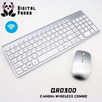 ราคา Digital Panda ชุดเมาส์ คีย์บอร์ด ไร้สาย สีขาว สีดํา แป้นพิมพ์ไทยอังกฤษ Wireless EN TH English and Thai Layout PC keyboard ULTRA THIN 2 4G Wireless Combo SET Keyboard Mouse Office Combo (450441452)