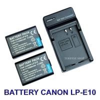 ราคา LP E10 LPE10 LC E10 แบตเตอรี่ แท่นชาร์จ แบตเตอรี่พร้อมแท่นชาร์จสำหรับกล้องแคนนอน Battery Charger Battery and Charger For Canon EOS Rebel T3T5T6T7T1001100D1200D1300D1500D2000D3000D4000DKiss X50X70X80X9