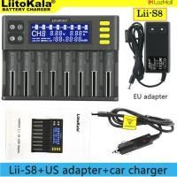 ราคา เครื่องชาร์จถ่าน Liitokala Lii S8 ราง 8 ช่อง สำหรับ 18650 AA AAA Ni MH Li ion LiFePo4 9V (8335574943)