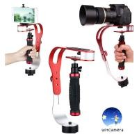 ราคา วิดีโอมือถือไม้กันสั่นสำหรับGoPro iPhone Samsung Huawei Xiaomi Oppo กล้อง DV กล้องวิดีโอที่วางโทรศัพท์ Video Handheld Stabilizer for GoPro iPhone Samsung Huawei Xiaomi Oppo DV Camera Camcorder (409353