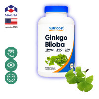 ราคา นูทรีคอสท์ กิงโกะ แปะก๊วย 120 mg x 30 240 เม็ด Nutricost Ginkgo Biloba ใบแปะก๊วยสกัด กินร่วมกับ แอสต้าแซนทีน บิลเบอร์รี่ ถังเช่า น้ำมันปลา กระเทียม ลูทีน พิคโนจีนอล ขมิ้นชัน วิตามินซี (20123457197)