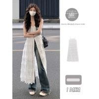 ราคา ชุดเดรสยาวแขนกุดคอวีลายลูกไม้สีขาว ทรงเข้ารูป แขนกุด ช่วงไหล่เปิด ปิดด้วยกระดุม ชุดเดรสยาวคลุมเข่า (21844017195)