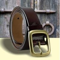 ราคา เข็มขัดผู้ชาย หนังวัวแท้ หัวเข็มขัดทำด้วยทองเหลืองแท้ 100 ยาวสูงสุด50นิ้ว (427435150)