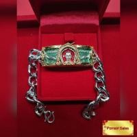 ราคา เลสข้อมือหลวงพ่อรวย ปาสาทิโก ไตรมาส 59 วัดตะโก อยุธยา ขนาด 4 บาท ลงยาสีเขียวกรอบทองชุบไมครอน พร้อมกล่อง (11036497741)