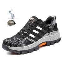 ราคา Mens Safety Work Shoes Steel Toe Sneakers Women Lightweight Breathable Indestructibler Shoes Working Boots Outdoor Shoe (1499464564)
