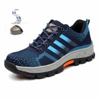 ราคา Mens Safety Work Shoes Steel Toe Sneakers Women Lightweight Breathable Indestructibler Shoes Working Boots Outdoor Shoe (1499464583)