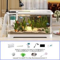 ราคา ตู้ปลา ตู้ปลาใหญ่ 12 นิ้ว ตู้ปลาจิ๋ว ตู้ปลาตั้งโต๊ะ พร้อมไฟและปั๊มน้ำ การออกแบบที่มีฝาปิด (23388662375)