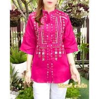 ราคา เสื้อลินินแท้ เสื้อผ้าผู้ใหญ่ ชุดออกงาน (24292164765)