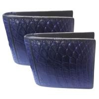 ราคา สีกรมท่า กระเป๋าหนังแท้ เป็นหนังส่วนท้องของจระเข้ หนังเรียบ (24247585540)