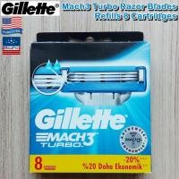 ราคา Gillette Mach3 Turbo Razor Blades Refills 2 4 8 10 15 Cartridges ใบมีดโกน ยิลเลตต์ มัคทรี เทอร์โบ เฉพาะใบมีด (20347172875)
