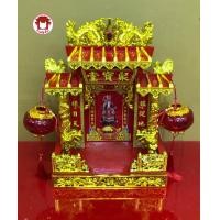 ราคา ศาลเจ้าที่จีนตี่จู้เอี๊ยะ ขนาด 16 นิ้วตื้น 3หลังคาทอง 2เสากลม ทองชุป (16484968800)