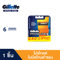 ราคา Gillette Proglide Blades 6 Cartridges Refills ใบมีดโกน ยิลเลตต์ โปรไกลด์ ใบมีดโกนหนวดสำรอง แพ็ค 6 ชิ้น (24448796574)