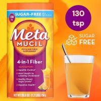 ราคา 130 tsp 754g Metamucil Psyllium Husk Powder Fiber Supplement Sugar Free 4in1 Fiber for Digestive Health 130 teaspoon 26 6 OZ (19214571340)