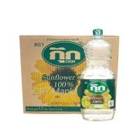 ราคา น้ำมันทานตะวัน 100 ตรา กุ๊ก Cook Sunflower Oil ขนาด 1 9 ลิตร ยกลัง 6 ขวด (9143083441)