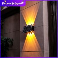 ราคา LED Solar wall light outdoor super bright waterproof automatic Garden Lights Up And Down Luminous Automatic Solar LED Fence lamp rechargeable for garden path courtyard walkway Landscape lighting (1771