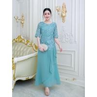 ราคา All Ladies เดรสลูกไม้ราตรีหางปลาระบาย (24612570388)