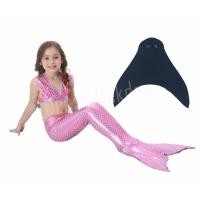 ราคา Kids Girls Swimmable Mermaid ชุดนางเงือก ชุดว่ายน้ำเด็กผู้หญิง หางนางเงือก รุ่น Metalic ตีนกบ สีชมพู (171990141)