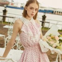 ราคา FLAT2112 FF0728 DARARI MINI DRESS เดรสแขนกุด แต่งลูกไม้ ชุดออกงาน (22892711560)